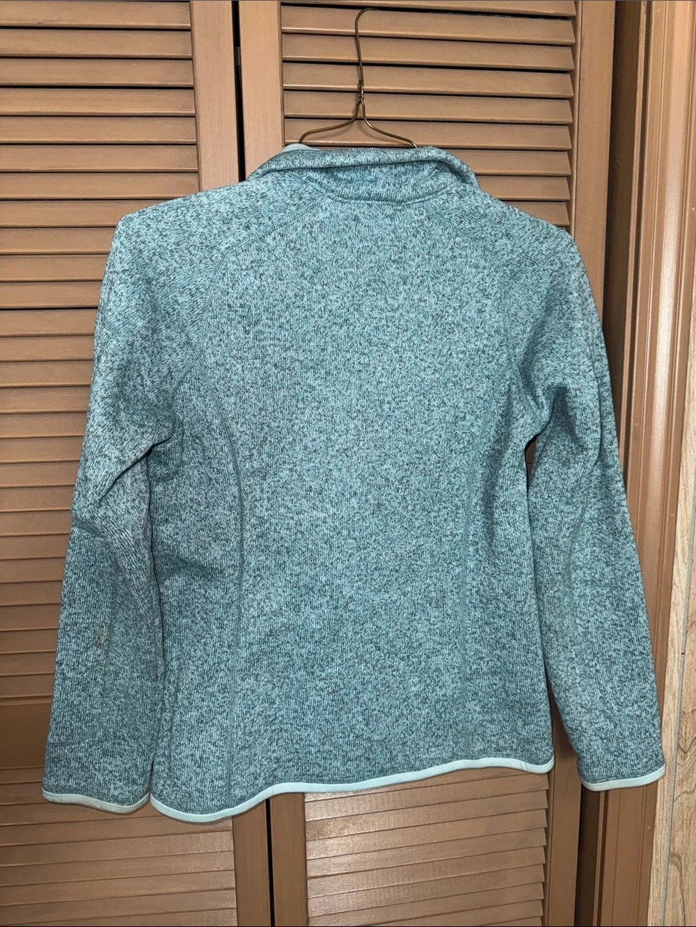 Patagonia Women's Heathered Pale Blue Quarter-Zip Pullover